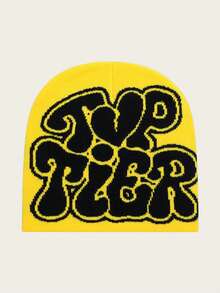 2PCS Knitted Hat With Letter Jacquard, Cold Hat, Personalized Hip-Hop, Warm, Unisex, Cross-Border, European And American Style Hats - Letter Jacquard Combination - View 11