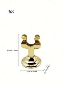 1pc Gold Stainless Steel Table Number Clip, Party Card Holder, Wedding Tabletop Decor, Name Card Clip, Memo Note Holder, Metal Table Tag Clip - Multicolor - View 7
