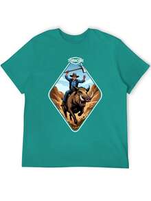 TERRACORE Men's T-Shirt: Soft Cotton Adventure Graphic Tee, Comfortable Summer Top - 綠色 - 查看 5