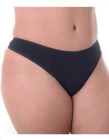 PRIMONS Kit 4 Calcinha Fio Dental Plus Size Conforto Algodão Não Marca - Multicolorido - Visão 2