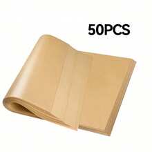 Set Of 150 Pre-Cut Parchment Baking Paper, 5.9x7.87 Inch Unbleached Non-Stick, Half Sheet Baking Sheet Size, Suitable For Baking, Cooking, Grilling, Air Fryer, Steamer, Deep Fryer Accessories For Baking, Cooking, Grilling, Air Frying, And Steaming - Nhiều màu - Xem 12