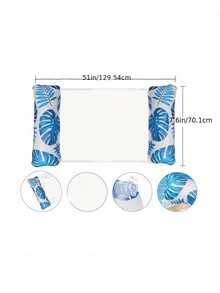 1件/2件随机款式充气枫叶吊床，休闲网状靠背漂浮床，可折叠漂浮垫 - 彩色 - 查看 6