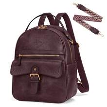 NEWHEY Fashion Backpack, Suitable For Men And Women, Mini Leather Backpack, Anti-Theft Travel Backpack, Designer Shoulder Backpack, Black - Multicolor - View 14