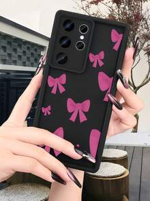 1个创意玫红色蝴蝶结大理石纹理手机壳，兼容苹果7/8/X/XR/XS Max/11/12/13/14/15/16/17 Pro Max、三星Galaxy A14/A15/A16/A17/A04/A05/A06/A07/A54/A55/A56/A57/A34/A35/A36/A37/S26/S26 Plus/S26 Ultra、Transsion SMART7/8、G05、荣耀400/400 Pro/400 Lite - 黑色 - 查看 5