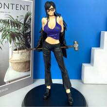 高品质动漫人物收藏雕像，配有锤子 - 紫色头发，黑色服装和眼镜，是动漫迷理想的圣诞节和生日礼物。 - 彩色 - 查看 10