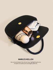 2026 New Classic Women's Shoulder Bag, Timeless Versatile Chic Metal Handle Handbag, Party Clutch - Multicolor - View 9