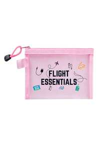 Fun Travel-Themed Mesh Cosmetic Bag, Flight Essentials Bag, Mesh Bag, Women'S Portable Makeup Bag, Travel Bag, Travel Toilet Pouch, Airplane Pouch, Charger Pouch, Lightweight Zippered Cosmetic Pouch, Carry All, Ideal Gift For Women, Flight Attendants, Doctor, Dad Mom, And Travel Enthusiasts, Trave Accessories Back To School , Mother'S Day, Teacher'S Day, Wedding Season, Graduation Season, Anniversaries - Multicolor - View 13