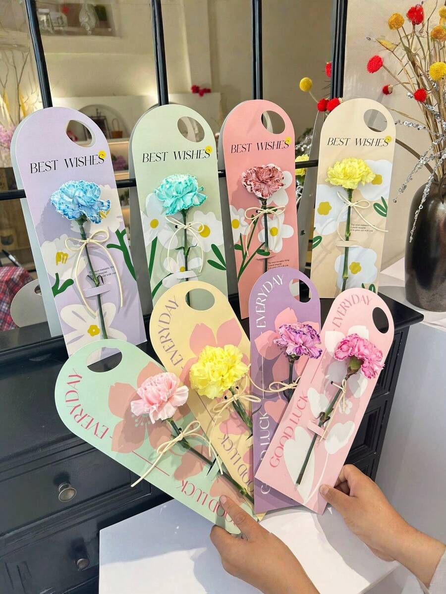 Bộ 6/3/1 món - Hộp hoa đơn cho Ngày của Mẹ, Vật liệu đóng gói bó hoa tự làm, Hộp hoa cầm tay 38 ngăn, Hộp quà tặng bó hoa đơn kèm thiệp chúc mừng Ngày Valentine, Hộp quà tặng bó hoa hồng, Hộp hoa cầm tay, Không bao gồm bó hoa, Chỉ bao gồm thiệp. - Xem 1