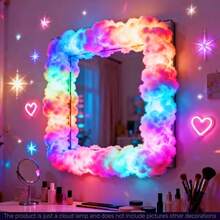 1pc DIY Thunder Cloud LED Light (Single Pack), USB Powered Wall-Mounted Giant Cloud Lamp - Made Of ABS Resin, Adjustable Brightness - Colorful Atmosphere Night Light, Ideal For Gaming Room And Party (Includes Light Source) - Popular Christmas Gift, Suitable For Office, Bedroom, Hotel, Party And Restaurant Holiday Decoration - Multicolor - View 6