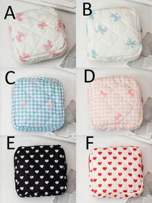 1pc High-Quality Sanitary Napkin Storage Bag, Portable Travel Storage Bag, Large Capacity Sanitary Napkin Storage Bag, Feminine Tampon Storage Bag, Portable Cosmetic Lipstick Bag, Coin Purse, Girl's Coin Purse, Sanitary Napkin And Panty Liner Storage Bag, For Storing Sanitary Napkins, Panty Liners And Tampons, A Must-Have For Girls, A Travel Essential, A Holiday Gift, A Gift For Girls. - Multicolor - View 3
