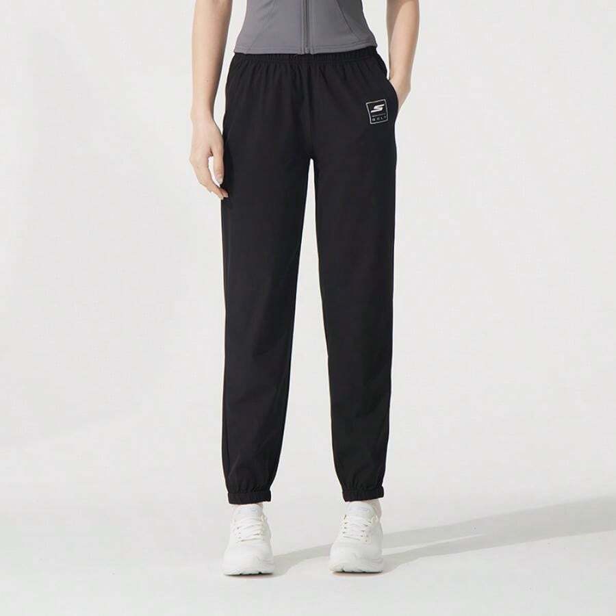Skechers Woven Loose Fit Women's Training Pants - Meteorite Black - View 1