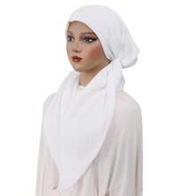 1pc Women's Linen Elastic Headscarf Hat, Combining Traditional And Modern Styles, Versatile Fashion Solution, Suitable For Daily Commute, Cultural Events, Travel, Leisure Gatherings, Religious Occasions - Solid Color - View 11