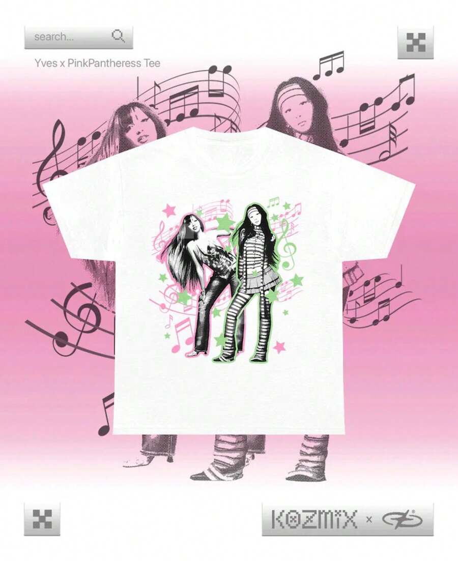 Yves X PinkPantheress Tee  Music Merch Design - Main Color Of the Picture - View 1