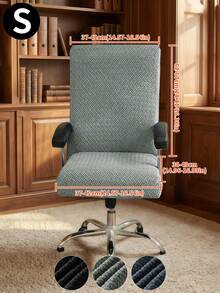 1 chiếc bọc ghế văn phòng kẻ sọc jacquard màu trơn, độ co giãn cao, thoáng khí, chống trượt! Phong cách tối giản, chống bụi và chống thấm nước, bảo vệ toàn bộ ghế, thoải mái khi ngồi lâu, phù hợp với ghế máy tính tại nhà, màu đen, xám nhạt, xám đậm. - Nhiều màu - Xem 18