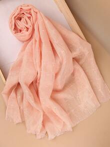 New Solid Color Sequin Ruffle Edged Classic Basic Shawl Scarf, Women's Headscarf, Suitable For Robe And Veil Outfits - Multicolor - View 42