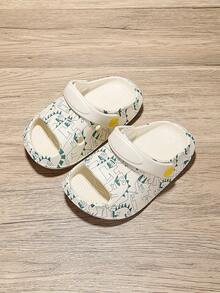 1双恐龙图案透气防滑沙滩凉鞋/户外拖鞋 - 白色 - 查看 1