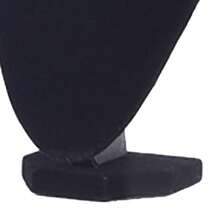 ZJchao Elegante Soporte de Madera para Exhibición de Collares con Tela de Pelusa Negra Busto de maniquí de Cadena de Joyería para Organizar y Exhibir para Hogar Tienda Feria - como en la foto - Ver 7