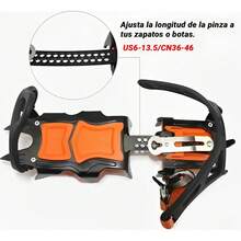 Crampones Profesionales Alpinismo 12 Dientes Roca/hielo - Naranja - Ver 5