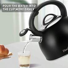 Haus Roland Hausroland 3升不锈钢鸣笛水壶，适用于燃气灶、电炉和电磁炉。 - 查看 6