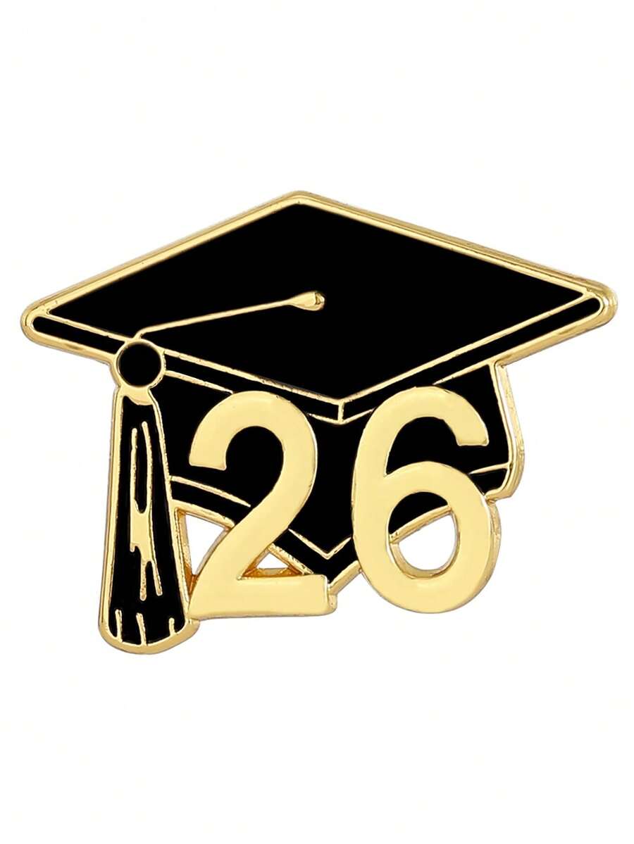 2枚2026毕业帽珐琅徽章 – 锌合金学院风胸针，可别在背包上作为礼物 - 查看 1