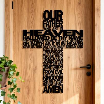 1 pieza Decoración de pared colgante de metal de 16 pulgadas con diseño de línea negra vintage - Jesús, María y el Cordero con Perro, decoración religiosa navideña - Construcción de hierro resistente - Estilo minimalista cristiano, adecuado para iglesia, sala de estar - Regalo espiritual navideño, decoración del hogar religiosa, decoración de iglesia, diseño negro