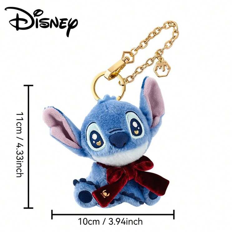 Disney 1个正版迪士尼史迪奇毛绒玩偶，带蝴蝶结，史迪奇玩偶吊坠，儿童安抚玩偶，家居装饰，抱枕，生日/节日礼物 - 藍色 - 查看 14