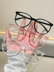 1/3副女士眼镜，防止视觉疲劳，适合看电脑、看电视、玩游戏和看手机，透明镜片，时尚百搭，呵护双眼。 - 彩色 - 查看 2