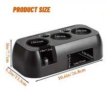 1个黑色/白色多功能意式浓缩咖啡敲粉盒及压粉器支架，适用于51-58毫米的咖啡手柄和滤篮，带防滑底座和咖啡工具收纳架，方便存放咖啡配件。 - 黑色 - 查看 3