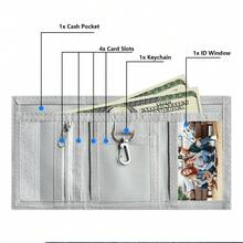 Personalized Wallet, Minimalist Trifold Card Holder, Football Print Coin Purse, Durable Material - Multicolor - View 6