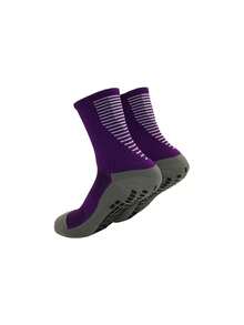 男女通用防滑硅胶足球/运动中筒袜，防滑设计 - 彩色 - 查看 10