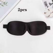 8pcs 3D Ultra-Thin Breathable Sleep Eye Mask, Smooth & Comfortable, For Home & Travel - Black - View 17