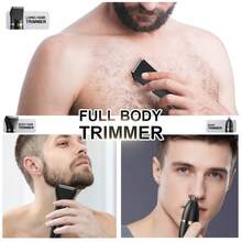 FollowBreak 三合一男士电动剃须刀，男士理发器，USB男士剃须刀，鼻毛修剪器，3种刀头，可拆卸清洗，带LED显示屏，可去除耳毛、鼻毛、眉毛和面部毛发，适合作为父亲节礼物 - 多色 - 查看 3