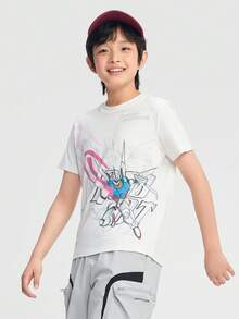 Balabala Áo thun ngắn tay mùa hè cho bé trai 2026, nhẹ, thoáng khí, mềm mại, mát mẻ. - Benbai - Xem 2