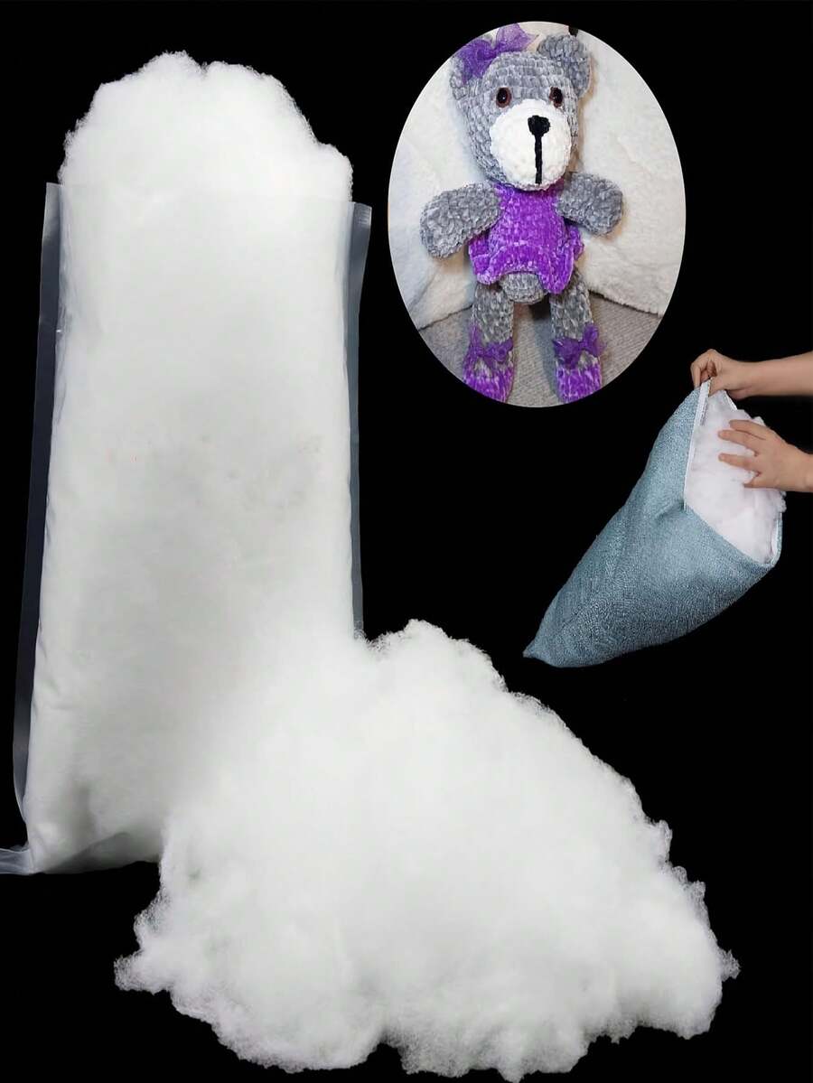 高品质白色聚酯纤维填充物 - 适用于填充毛绒玩具、枕头、被子和垫子