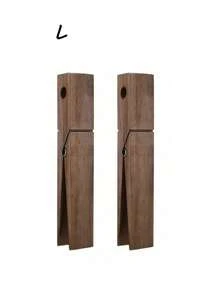 2pcs Extra Large Wooden Clothes Clips Towel Rack, Oversized Wooden Clips Towel Rack With Hooks, Farmhouse Decor For Housewarming Gift, Home Storage, Multi-Purpose Clothes Drying Rack, Bathroom Wall Decor, Bathroom Accessories - Multicolor - View 14
