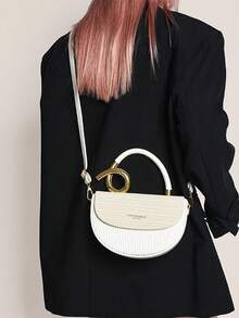 2026 New Classic Women's Shoulder Bag, Timeless Versatile Chic Metal Handle Handbag, Party Clutch - Multicolor - View 11