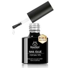 Beetles Gel Nail Glue, 9 In 1 UV Nail Glue For Acrylic Nail Tips, Super Strong Brush On Formula, Base Coat Gel, Ideal Gift For Women, UV LED Light Required - 1Pcs 7.5ml Nail Glue Gel {Enhanced Version} - 查看 1