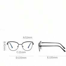 1 Pair Women's Multi-Color Cat Eye Metal Frame Rhinestone Retro Minimalist Personalized Spring Leg Fashion Daily Wear Non-Prescription Glasses - Multicolor - View 5