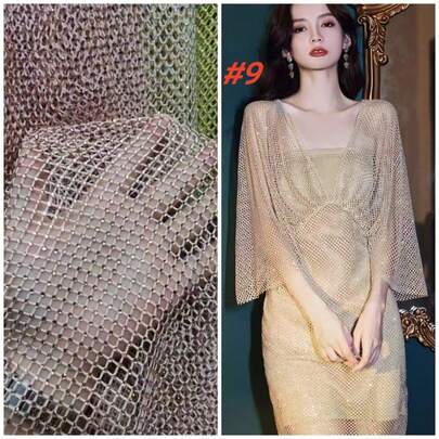 2026 高品质非洲石纹蕾丝面料，尼日利亚法式镶钻蕾丝面料，适合非洲婚礼派对礼服