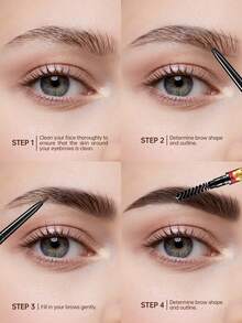CATKIN Eyebrow Pencil With Double-Ended Fine Tip, Shaping, Defining, Filling Eyebrow Makeup, Medium Brown C04 Gray - C04 Grey - View 8