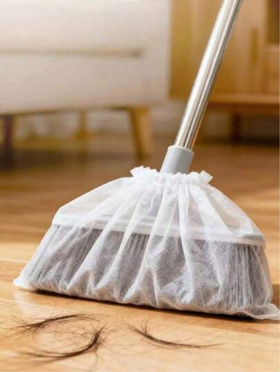 100pcs Disposable Non-Woven Dust Cover (Mesh), Cleaning Tool For Floor Hair, Absorbing Dust And Pet Hair In Crevices