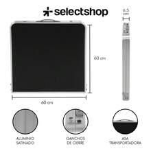 SelectShop 1.20M Black Folding Briefcase-Style Table With 4 Portable Chairs - Black - View 4