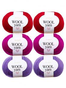 6团全新手工优雅羊毛编织线，可用于DIY围巾、帽子、毛衣、钱包、披肩、外套、毯子和其他工艺品项目 - 紗線 - 查看 13