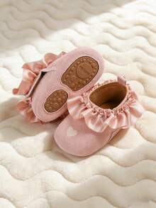 Infant Anti-Slip Rubber Sole Sneakers, Infant Toddler Shoes, Newborn Loafers, Flat Shoes - Pink - View 3