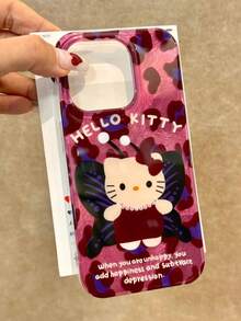 SANRIO 1个小众ins风深紫色蝴蝶和Hello Kitty猫咪图案手机壳，适用于 17 Pro Max、16、15 Pro、14、13、12、11，创意可爱保护套 - 紫色 - 查看 2