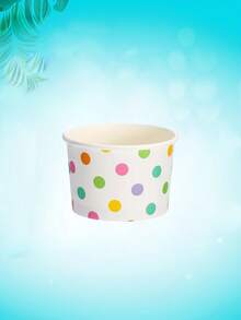 10 Stück bunte Polka Punkt Eiscreme Papier Schüsseln, geeignet für Geburtstagsfeiern, Sommerpicknicks, Muttertagsfeiern, können Eiscreme, Joghurt, Smoothies aufnehmen - Verschiedenfarbig - Übersicht 3