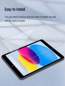 2pcs Tempered Glass Screen Protector - High Definition, High Transparency, Anti-Scratch, Anti-Drop, Full Screen Coverage, Strong Anti-Fingerprint, Sensitive Touch, Compatible With (Air4, 5, 6, 7)/(IPad7, 8, 9)/10th Gen, 11 A16(2025)/ Air 11-Inch(2026)/ 12 11-Inch(2026) - 2PCS-glass - View 5