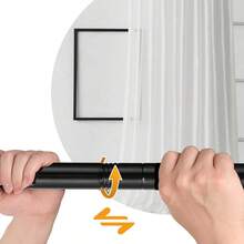 1 Set Black Curtain Rod, Length 35 - 147 Inches, Diameter 1 Inch. Decorative Curtain Rod Set, Adjustable, Heavy Duty, Suitable For Curtains In Bedroom, Living Room - Conical - Black - View 6