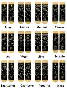 1/3/6/12 Pairs Women Comfortable & Fun Zodiac Sign Pattern Mid-Calf Socks - Multicolor - View 18