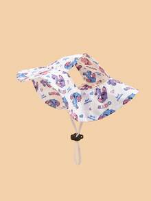 1pc Cute Polyester Wind-Resistant Sun Hat, Ear-Exposed Design, Anti-Shedding, Adjustable Sun Protection, Suitable For Small Pet Dogs To Wear Outdoors All Year Round - Navy Blue - View 36